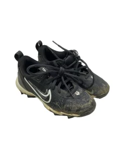 Used Nike TROUT BB/SB Cleats Black And White Youth 13.0