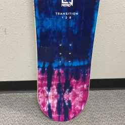 Used Nitro TRANSITION Girls Snowboard Only Navy Blue And Purple 128 cm
