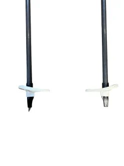 Used NORDIC GLASS Mens XC Ski Poles Black 145 cm / 57 in