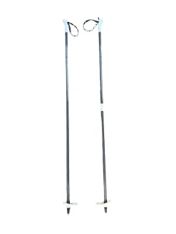 Used NORDIC GLASS Mens XC Ski Poles Black 145 cm / 57 in