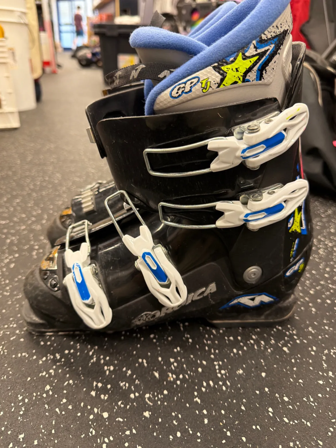 Used Nordica CP TJ Boys DH Ski Boot Black 250 MP - M07 - W08