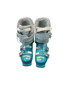 Used Nordica SPEED MACHINE 3 Girls DH Ski Boot Carolina Blue 190 MP - Y12