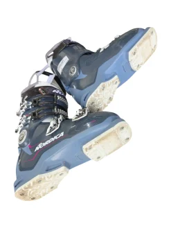 Used Nordica SPEED MACHINE 95W BOOTS SIZE 25.0 Womens DH Ski Boot Navy Blue 250 MP - M07 - W08