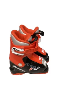 Used Nordica SPEED MACHINE 1J Boys DH Ski Boot Red 155 MP - Y08