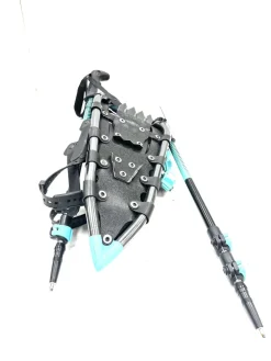 Used NOREAST SNOWSHOES W/ HIKING POLES Snowshoes Mens Teal 25