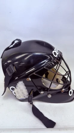 Used OBO FIELD HOCKEY GOALIE HELMET FH Facial Protection Black Senior