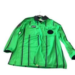 Used Official Sports REF SOCCER SHIRT Soccer Top Adt Green LG