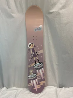 Used O-MATIC SNOWBOARDING Girls Snowboard Only Pink 125 cm