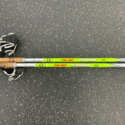 Used ONE WAY DIAMOND Mens XC Ski Poles Yellow 150 cm / 59 in