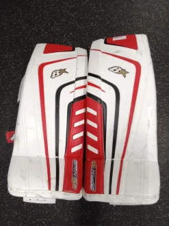 Used OPTIK 9.0 Goalie Leg Pads Inter White 27