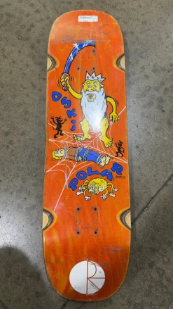 Used OSKI POLAR SKATE CO DECK Skateboard Deck Only Orange Regular