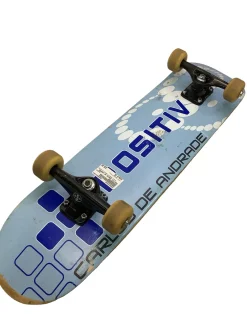 Used POSITIV CARLOS DE ANDRDE Complete Skateboard Carolina Blue 8"