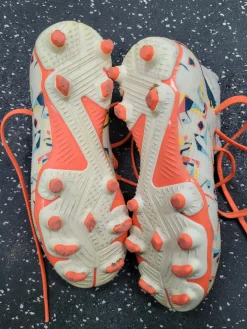Used Puma ATTACANTO Soccer Turf Shoes Teal Junior 01