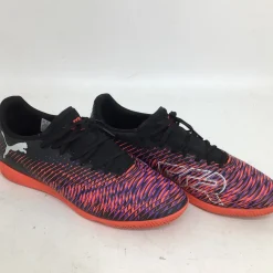 Used Puma FUTURE 8 PLAY SR 9.5 INDOOR SOCCER CLEAT Soccer Indoor Shoes Pink Senior 9.5