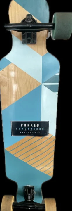 Used PUNKED Complete Skateboard Royal Blue Long