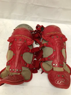 Used Rawlings 12-16 FULL SET Catchers Chest Protector Red Intermed