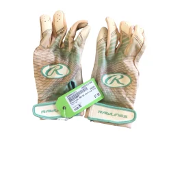 Used Rawlings BB/SB Batting Gloves White MD