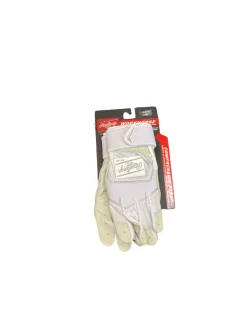 Used Rawlings BB/SB Batting Gloves White LG