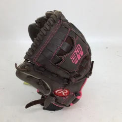 Used Rawlings FASTPITCH 11 INCH LHT SB GLOVE LH Throw Fastpitch Gloves Brown 11"
