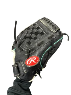 Used Rawlings FASTPITCH RH Throw Fastpitch Gloves Black 11"