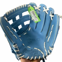 Used Rawlings GG ELITE 12 1/4 BB/SB Glove RH Throw Carolina Blue 12 1/4"