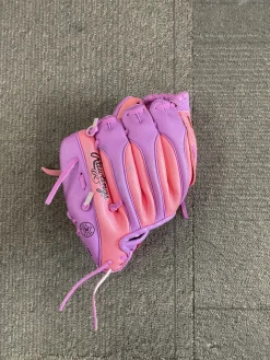 Used Rawlings GIRLS GLOVE BB/SB Glove T-ball Pink 6"