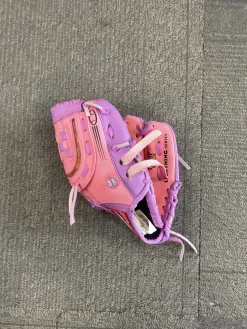 Used Rawlings GIRLS GLOVE BB/SB Glove T-ball Pink 6"