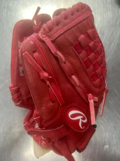 Used Rawlings HIGHLIGHT BB/SB Glove LH Throw Red 10 1/2"