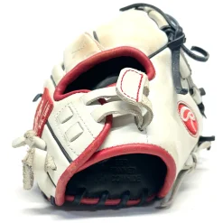 Used Rawlings LIBERTY ADVANCED RH Throw Fastpitch Gloves White 12 1/2