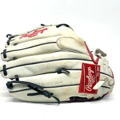 Used Rawlings LIBERTY ADVANCED RH Throw Fastpitch Gloves White 12 1/2