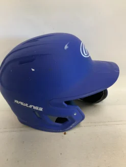 Used Rawlings MACH SR REV A Batting Helmet No Mask Royal Blue MD