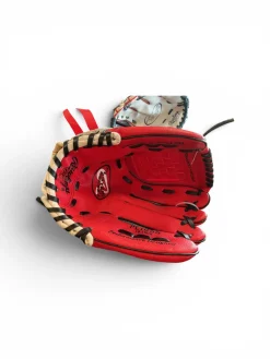Used Rawlings PL10SS BB/SB Glove RH Throw Red 10