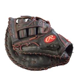 Used Rawlings R9 SERIES LH Throw Fastpitch Gloves Black 12