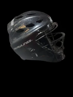Used Rawlings RAWLINGS YTH CATCHERS HELMET Catchers Helmet w/Mask Black S/M