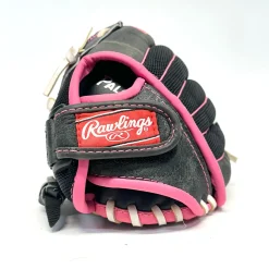 Used Rawlings STORM LH Throw Fastpitch Gloves Black And Pink 10