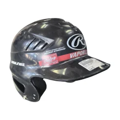 Used Rawlings VAPOR 6 1/2 - 7 1/2 HELMET Batting Helmet No Mask Black One Size