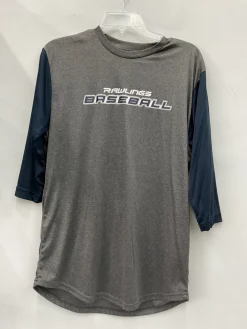Used Rawlings WARM UP/PRACTICE SHIRT BB/SB Jersey Navy Blue And Grey MD
