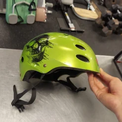 Used Razor Skateboard Helmet Green LG