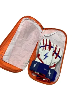 Used RED/WHT/BLUE BATTING GLOVES YOUTH SMALL BB/SB Accessory White/Royal/Red SM