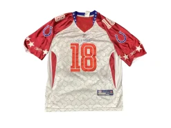 Used Reebok ALSTAR PEYTON MANNING FB Top Adult Red LG