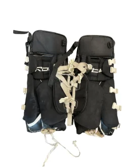 Used Reebok 6K YTH Goalie Leg Pads Youth Black And White 23"
