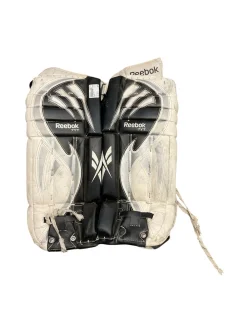 Used Reebok 7YT Goalie Leg Pads Youth White 23"