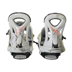 Used Ride EX SERIES SNOWBOARD BINDINGS Mens Binding Only White MD