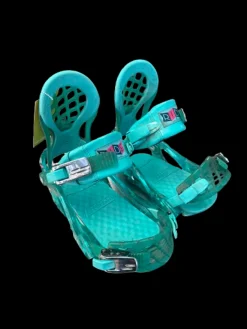 Used Ride KS WEDGE FOOT Womens Binding Only Turquoise MD
