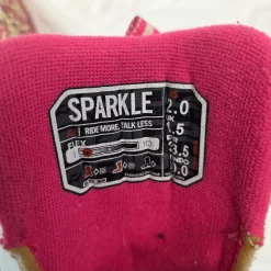 Used Ride SPARKLE BOA Girls Snowboard Boots White Junior 02