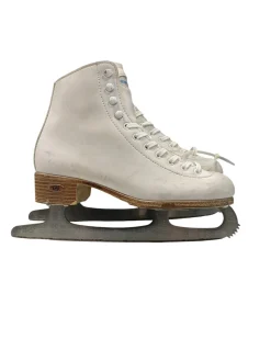 Used Riedell 110 W SZ 5 WomensFigure Skate White Senior 5