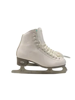 Used Riedell OPAL SZ 4 Girls Figure Skate White Junior 04