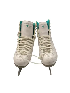 Used Riedell OPAL SZ 4 Girls Figure Skate White Junior 04