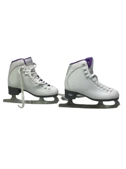 Used Riedell SPARKLE SZ 4 WomensFigure Skate White Senior 4