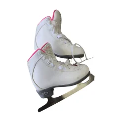 Used Riedell SPARKLE YOUTH SKATES Girls Figure Skate White Youth 12.0